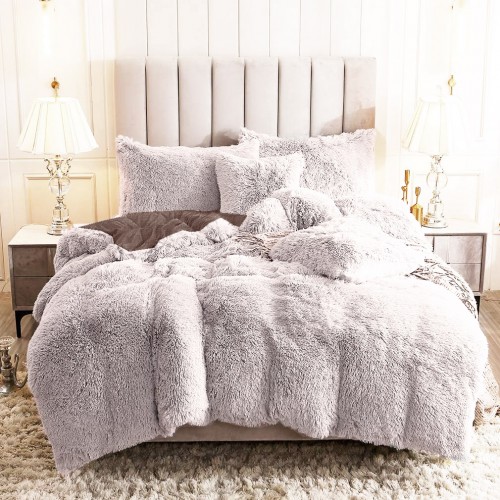 Κουβερτοπάπλωμα Χοντρό Shaggy Μονό Cappuccino 160Χ220 SH-CAP