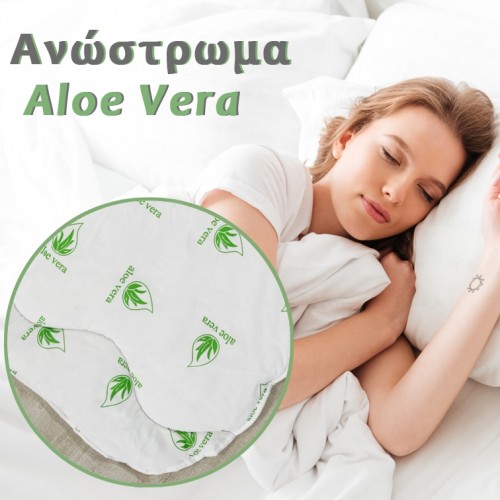 Υπέρδιπλο Ανώστρωμα στρώματος Aloe Vera με 4 λάστιχα 180x200 MAT031