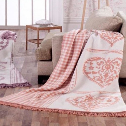 Double Bedsure Cotton Throw Blanket Lila (180x220cm) KNT-12