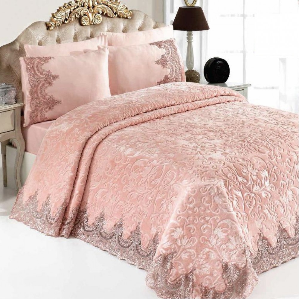 Σετ Κουβέρτα Romantic Ροζ 6τμχ (230x245cm) SET771