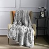 1 + 1  ΔΩΡΟ Διπλή Κουβέρτα Flannel Sherpa Προβατάκι Shaggy Ombre ιβουάρ-γκρι (200X240) KFS221-IVGR