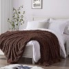 Διπλή Κουβέρτα Flannel Sherpa Προβατάκι Shaggy Long hair Καφέ (200X240) KFS222-BR