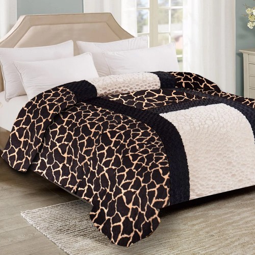 Κουβερτοπάπλωμα Χοντρό Animal Print Υπέρδιπλο Καφέ 220X240 ANIM-BR