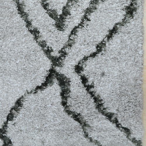 Χαλιά Shaggy Logan L0096D-GROL Γκρι-λαδί 160x230cm