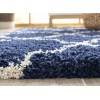 Χαλιά Shaggy Moroccan Woven 283BL Μπλε-ιβουάρ 160x220cm