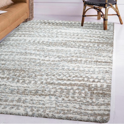 Χαλιά Shaggy Moroccan Thom Abstract TH-120LBLIV Ιβουάρ 160x230cm