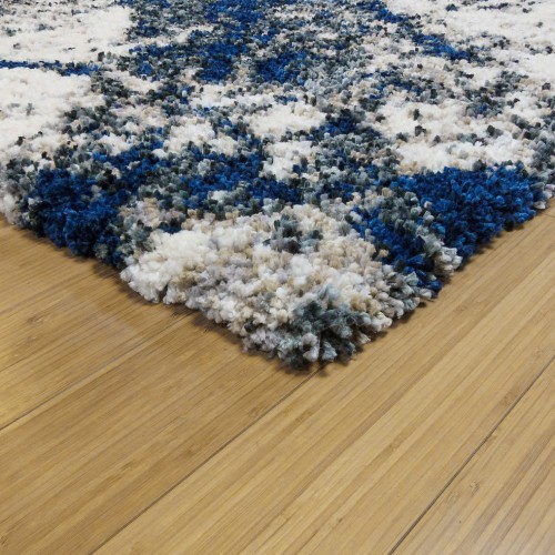 Χαλιά Shaggy Moroccan Thom Abstract TH113-BLU Ιβουάρ μπλε 160x220cm Χαλιά Shaggy Moroccan Thom Abstract TH113-BLU Ιβουάρ μπλε 160x220cm