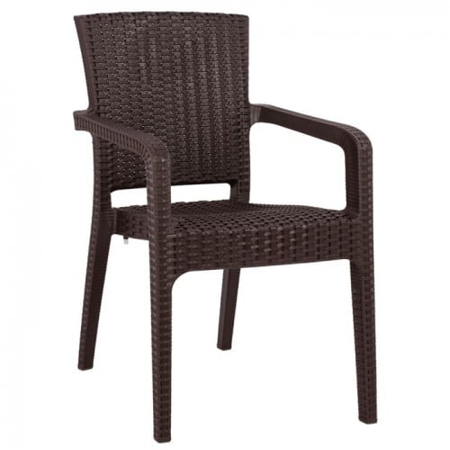 Σετ (7τμχ) Τραπεζαρία κήπου και Βεράντας Rattan (150x90x75) Rio GRDRIO-150-7-CAPBR Καπουτσίνο-Καφέ