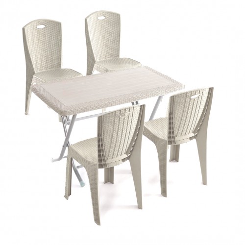 Garden Dinning Set 5pcs Folding  Paris-MET-120-5-CAP