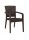 Πολυθρόνα Πολυπροπυλένιου Rattan HM5590.03 Καφέ 58x55x87cm