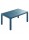 Τραπέζι Πολυπροπυλενίου Rattan 100x70x75cm CH574-100-BLU Γκρι μπλε