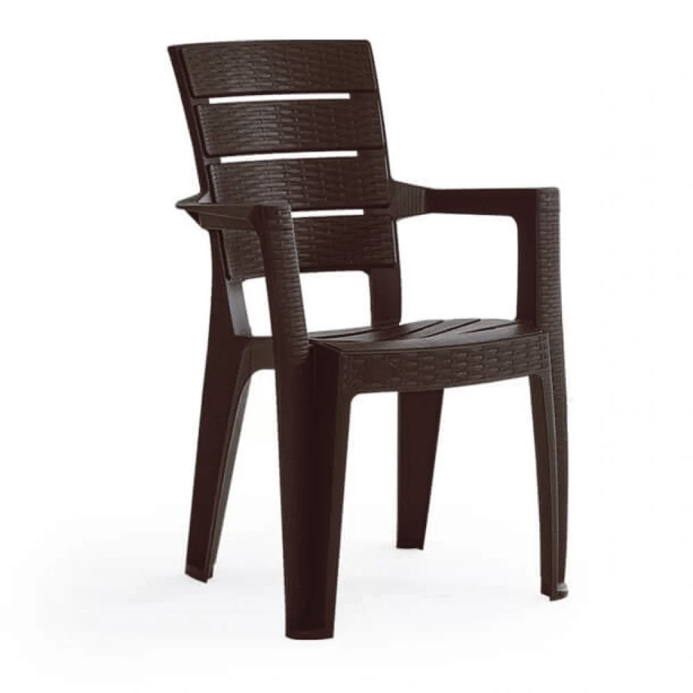 Πολυθρόνα Πλαστική με σχέδιο Rattan REDAY-BR Καφέ 56×44×89cm Πολυθρόνα Πλαστική με σχέδιο Rattan REDAY-BR Καφέ 56×44×89cm