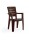 Πολυθρόνα Πλαστική με σχέδιο Rattan REDAY-BR Καφέ 56×44×89cm