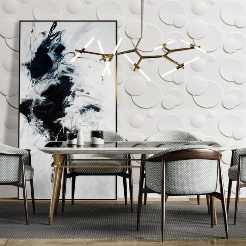 Διακόσμηση τοίχου 3D πάνελ PVC Diamond Carved 50x50cm (τμχ) WA0009-PCS