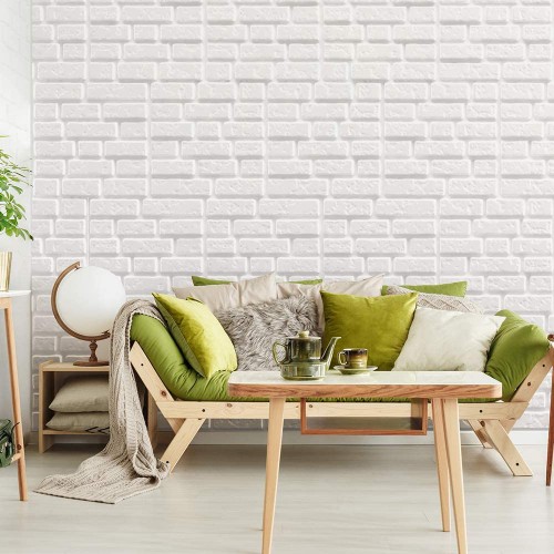 Διακόσμηση τοίχου 3D πάνελ PVC Τούβλο 60x60cm (τμχ) WA0037-PCS