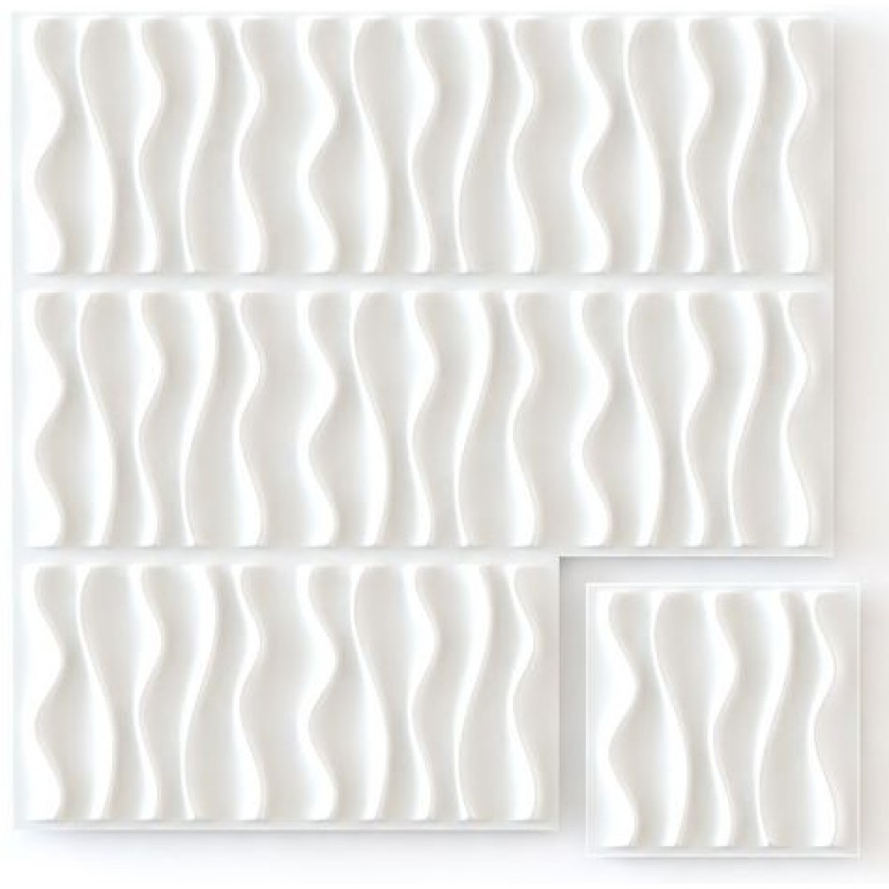 Διακόσμηση τοίχου 3D πάνελ PVC  Waves 50x50cm (τμχ) WA0041-PCS