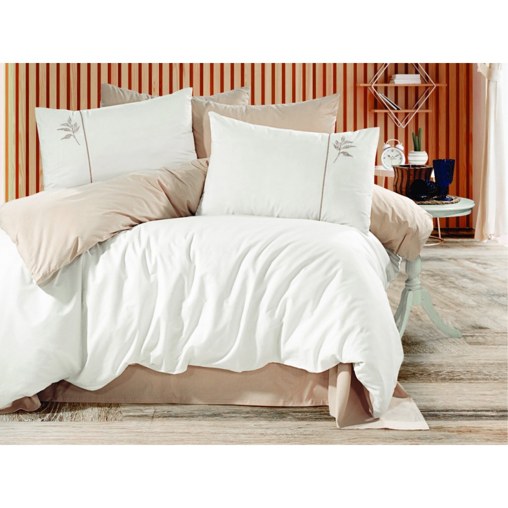 Σετ Διπλή Παπλωματοθήκη με κέντημα Dusanbe Μπεζ (200x220) (6τμχ) DUSANBE-BG Σετ Διπλή Παπλωματοθήκη με κέντημα Dusanbe Μπεζ (200x220) (6τμχ) DUSANBE-BG