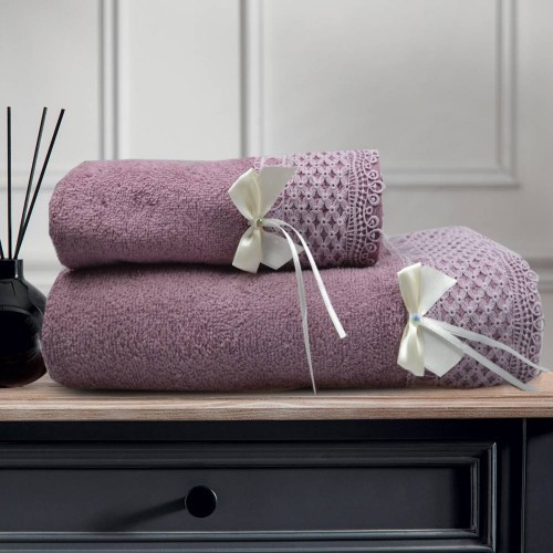 Σετ Πετσέτες Βαμβακερές 2τμχ Serena TW64-RA Σάπιο μήλο Σετ Πετσέτες Βαμβακερές 2τμχ Serena TW64-RA Σάπιο μήλο