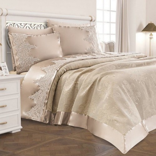 Σετ Κουβερλί Selin 6τμχ (235x240cm) Καπουτσίνο SET982-CAP Σετ Κουβερλί Selin 6τμχ (235x240cm) Καπουτσίνο SET982-CAP