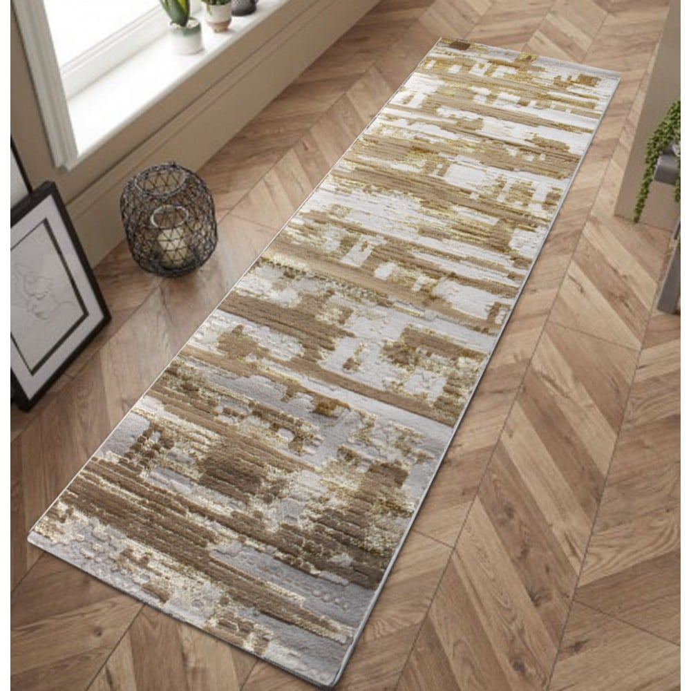 Χαλιά Σετ Κρεβατοκάμαρας Almira (1*80X200+2*80X130) E7028-BGL-SET Μπεζ gold - LUX