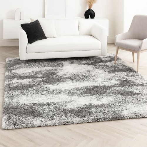 Χαλιά Shaggy Moroccan Thom Abstract 1438GR Γκρι 160x230cm