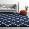 Χαλιά Shaggy Moroccan Woven 283BL Μπλε-ιβουάρ 200x300cm Χαλιά Shaggy Moroccan Woven 283BL Μπλε-ιβουάρ 200x300cm