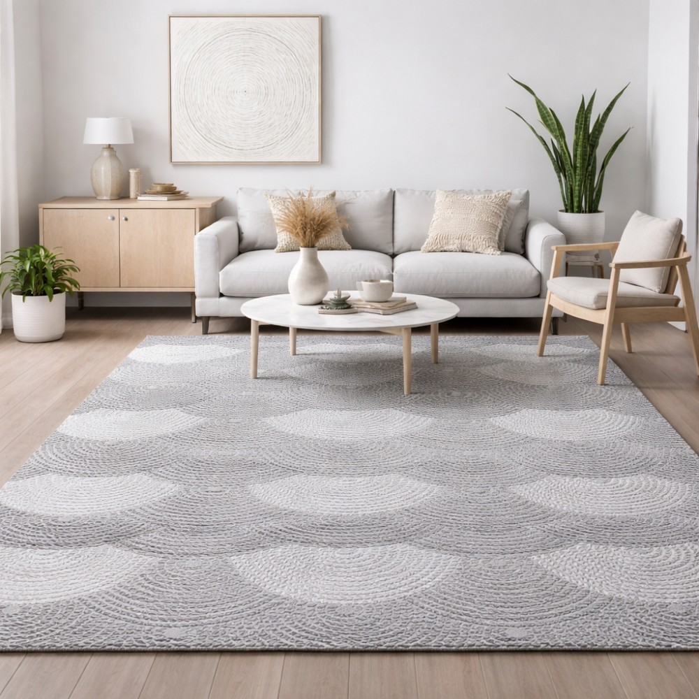 Χαλιά Σετ Κρεβατοκάμαρας Delux (1*80X200+2*80X130) 36722A-GR-SET Γκρι 