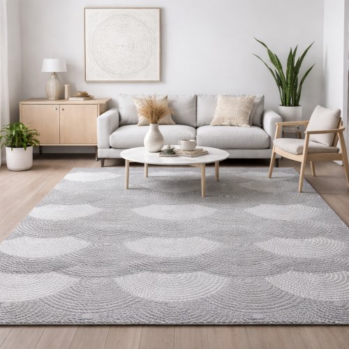 Χαλιά Σετ Κρεβατοκάμαρας Delux (1*80X200+2*80X130) 36722A-GR-SET Γκρι 