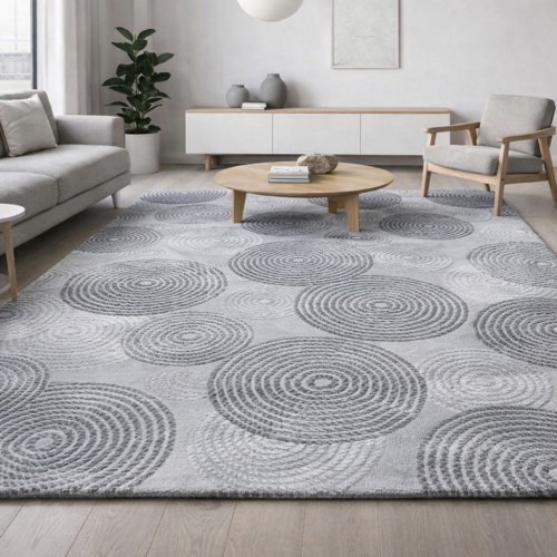 Χαλιά Delux 36725A-GR 160X210cm Γκρι