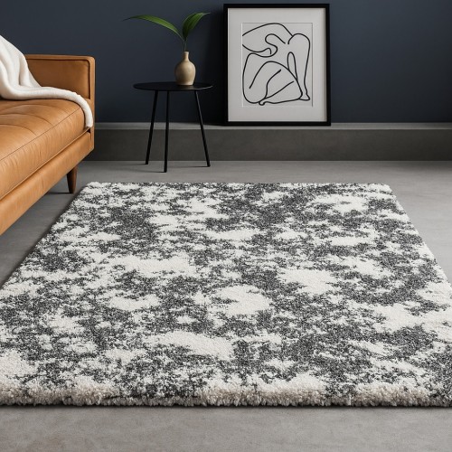 Χαλιά Shaggy Moroccan Thom Abstract 111GR Γκρι 160x230cm