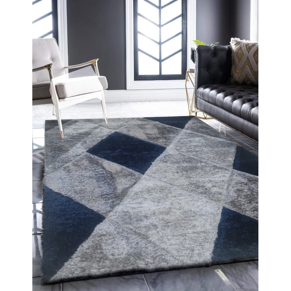 Χαλιά Shaggy 3D GR209-DGNB Γκρι-μπλε 160X220cm Χαλιά Shaggy 3D GR209-DGNB Γκρι-μπλε 160X220cm