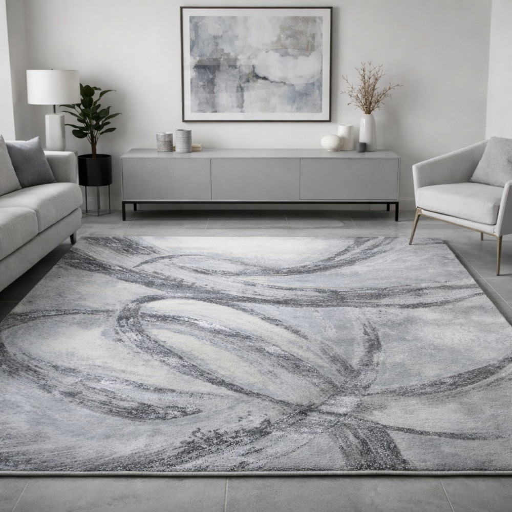 Χαλιά Almira HE766-LGR Γκρι 200X270cm