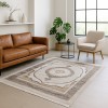 Χαλιά Κλασικά Heatset ανάγλυφα με κρόσσι Halic 200X270cm HL650-BGBR-200 Μπέζ-Καφέ