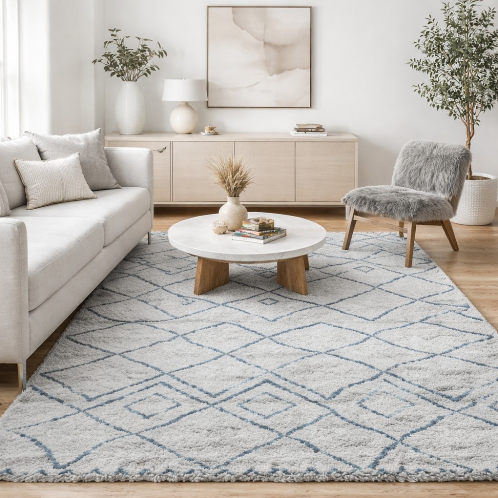 Χαλιά Shaggy Logan L0125C-GRBL Γκρι-μπλε 160x230cm Χαλιά Shaggy Logan L0125C-GRBL Γκρι-μπλε 160x230cm