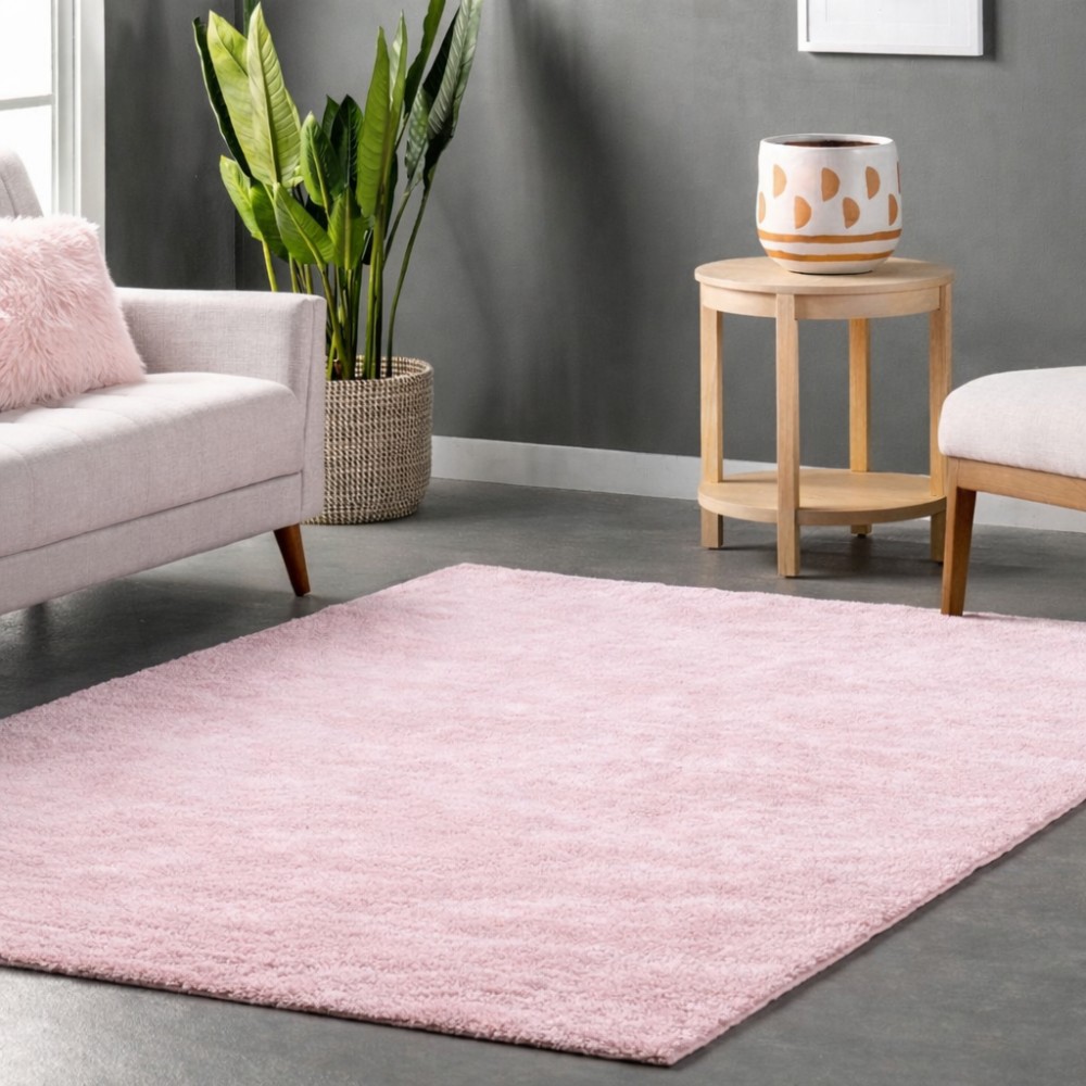 Γούνινο Χαλί Deluxe Μονόχρωμο Ανοιχτό Ροζ PST001-LPN-200 200x290cm