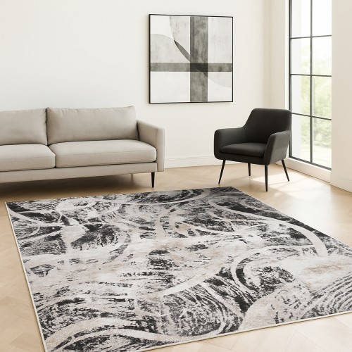 Χαλιά Springs SPG05 200X270cm Ιβουάρ-γκρι σκούρο -LUX