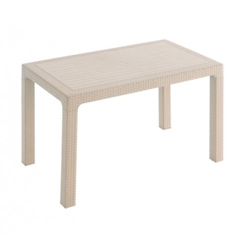 Σετ (5τμχ) Τραπεζαρία κήπου και Βεράντας Rattan Rio (150x90x75) GRDRIO-150-5-CAP Καπουτσίνο