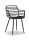 Πολυθρόνα Πολυπροπυλένιου Candy CH534-BLC Μαύρο 52x56.5x81.5cm -005B