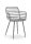 Πολυθρόνα Πολυπροπυλένιου Candy CH534-GR Γκρι 52x56.5x81.5cm -005B