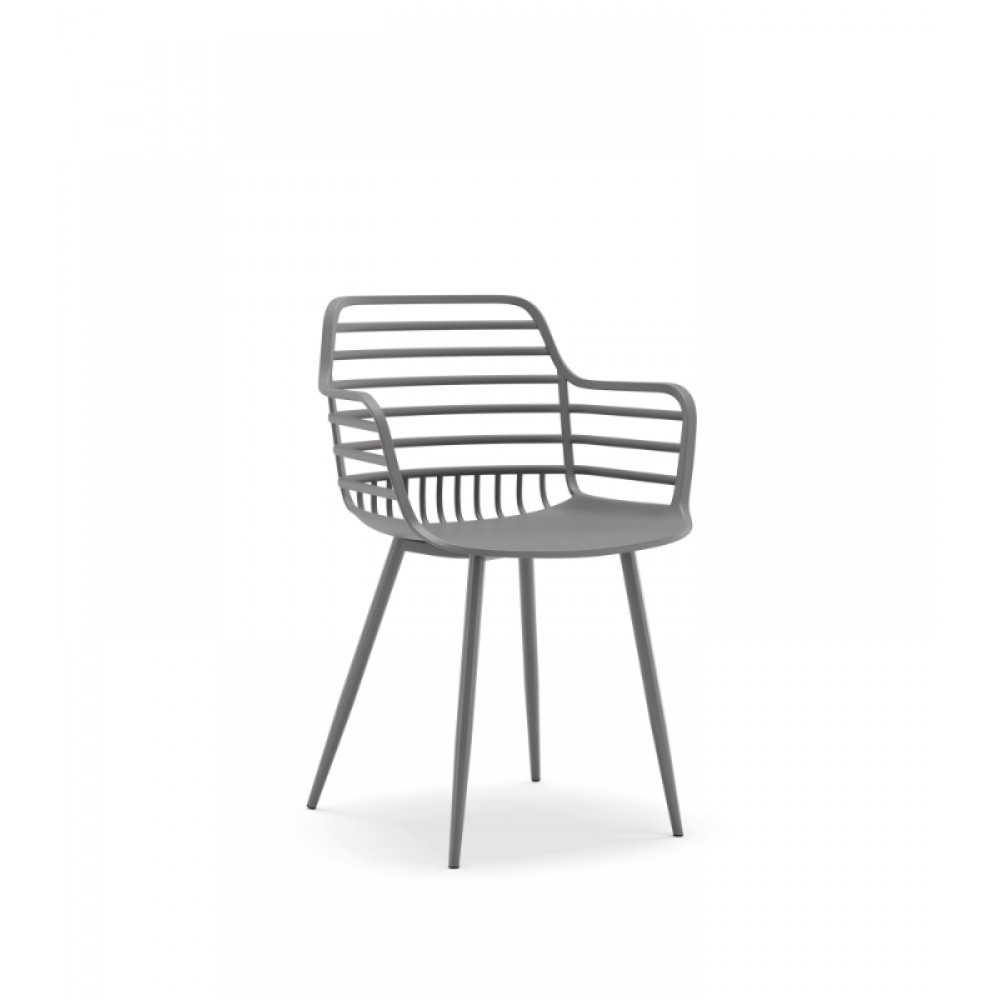 Πολυθρόνα Πολυπροπυλένιου Candy CH534-GR Γκρι 52x56.5x81.5cm -005B Πολυθρόνα Πολυπροπυλένιου Candy CH534-GR Γκρι 52x56.5x81.5cm -005B