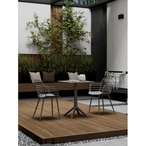 Πολυθρόνα Πολυπροπυλένιου Candy  CH534-PN Πούδρα 52x56.5x81.5cm -005B