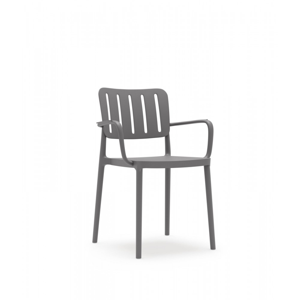 Πολυθρόνα Πολυπροπυλένιου Tiana CH535-GR Γκρί 55.5x57x81cm -002F Πολυθρόνα Πολυπροπυλένιου Tiana CH535-GR Γκρί 55.5x57x81cm -002F