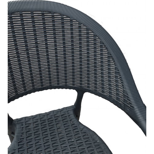 Πολυθρόνα από πολυπροπυλένιο Rattan Pacific CH538-DGR Ανθρακί 58×56×84cm