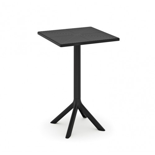 Τραπέζι Τετράγωνο Πολυπροπυλένιο 60×60×75cm TB017-75-BLC Μαύρο