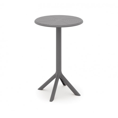 Τραπέζι Στρογγυλό Πολυπροπυλένιο 60×60×75cm TB018-75-GR Γκρί