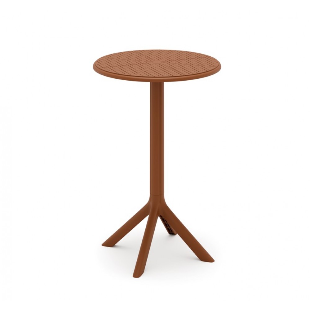 Τραπέζι Στρογγυλό Πολυπροπυλένιο 60×60×75cm ΤΒ018-75-SLM Κεραμιδί