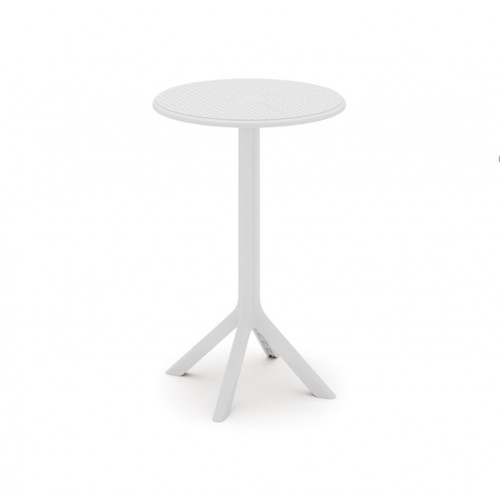 Τραπέζι Στρογγυλό Πολυπροπυλένιο 60×60×105cm  TB018-105-WH Λευκό