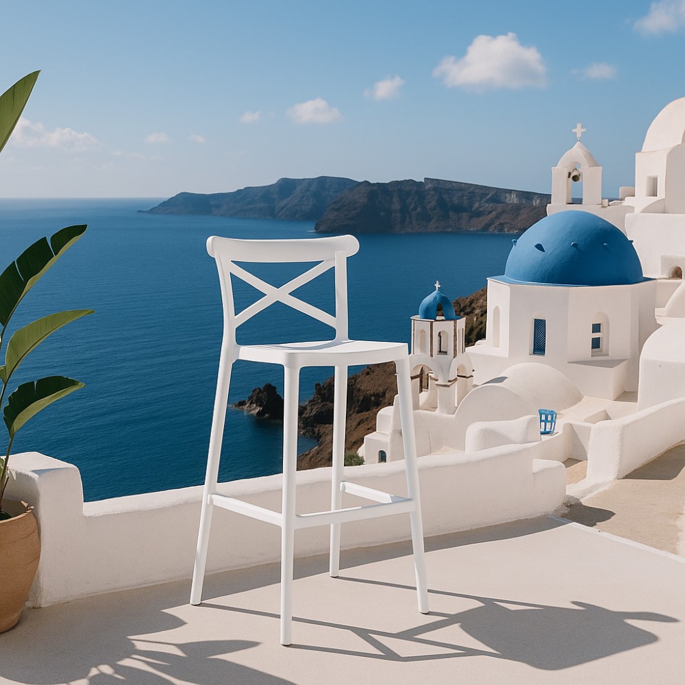 Σετ (3τμχ) Τραπέζι με 2 Καρέκλες Στρογγυλό 60×60×110cm Elly GRD541-2235-WH Λευκό Σετ (3τμχ) Τραπέζι με 2 Καρέκλες Στρογγυλό 60×60×110cm Elly GRD541-2235-WH Λευκό