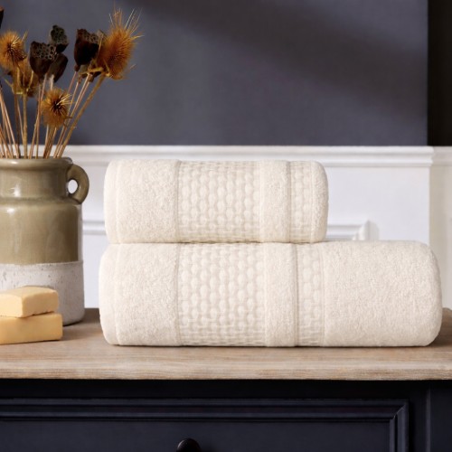 Σετ Πετσέτες Βαμβακερές 2τμχ Santo Ιβουάρ TW97-IV