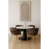 Sydney Velvet Armchair VLT01-BROWN-G Brown with Gold Legs 50x62x83cm